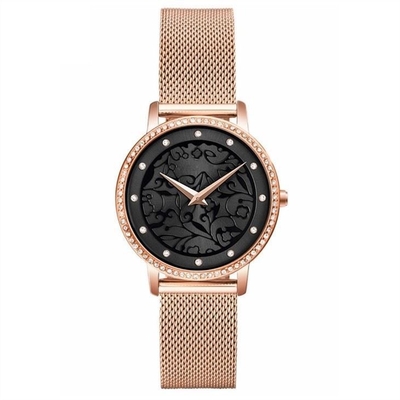 a correia Diamond Quartz Watch Japanese Movement genuíno de 16mm gravou