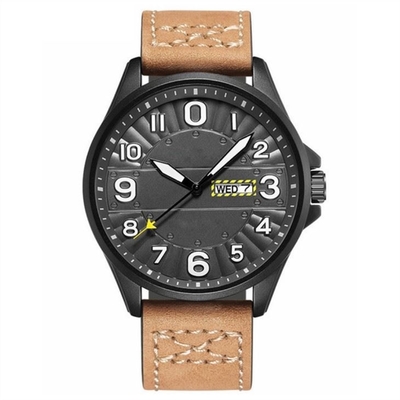 Cronógrafo dobro do plutônio do seletor do relógio de pulso 45mm de quartzo da liga do calendário