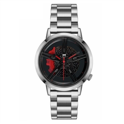 do seletor de esqueleto de aço inoxidável do relógio de pulso de quartzo da correia de 20mm aço masculino ROHS