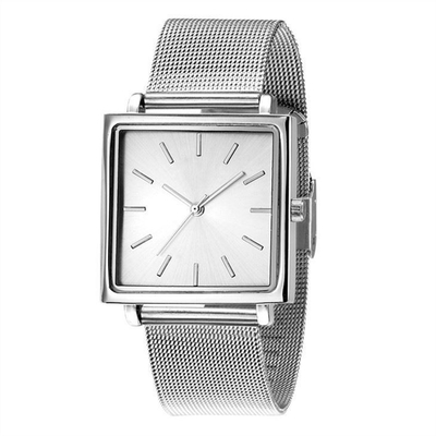 Exemplo simples à moda de Mesh Belt 32mm do relógio quadrado de aço inoxidável do seletor