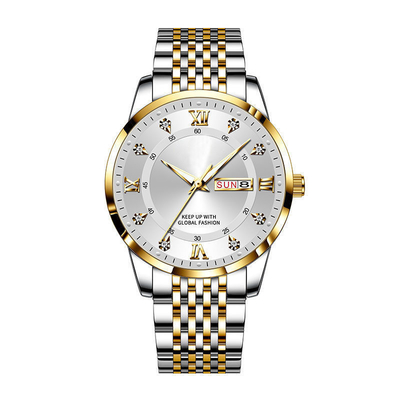 Curvatura da borboleta do relógio de Seiko Movement Stainless Steel Chronograph impermeável