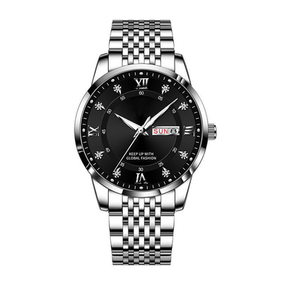 Curvatura da borboleta do relógio de Seiko Movement Stainless Steel Chronograph impermeável
