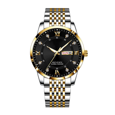 Curvatura da borboleta do relógio de Seiko Movement Stainless Steel Chronograph impermeável