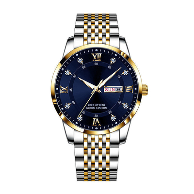 Curvatura da borboleta do relógio de Seiko Movement Stainless Steel Chronograph impermeável
