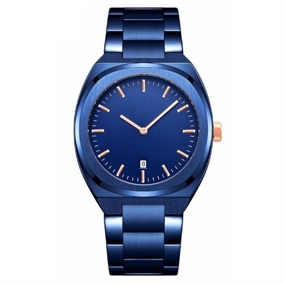 Circunferência de aço inoxidável do relógio de pulso 218mm do quartzo dos homens minimalistas