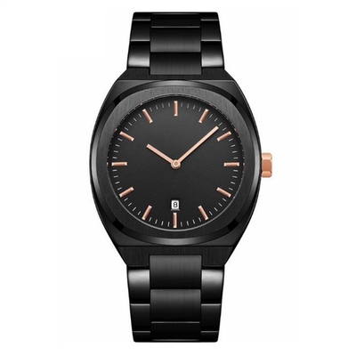 Circunferência de aço inoxidável do relógio de pulso 218mm do quartzo dos homens minimalistas