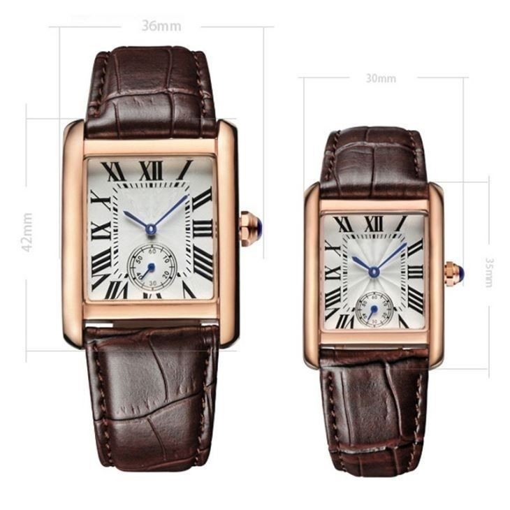 O relógio Pin Buckle Quartz Movement das mulheres luxuosas da cara do quadrado do vintage