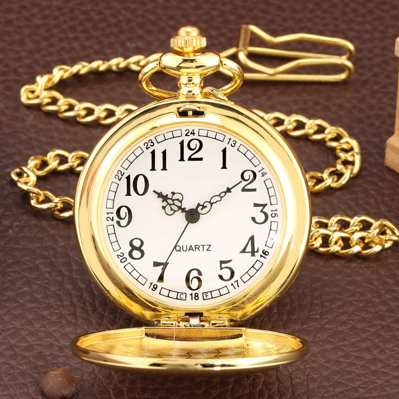 Relógio de bolso do vintage do ODM com material de aço inoxidável da corrente